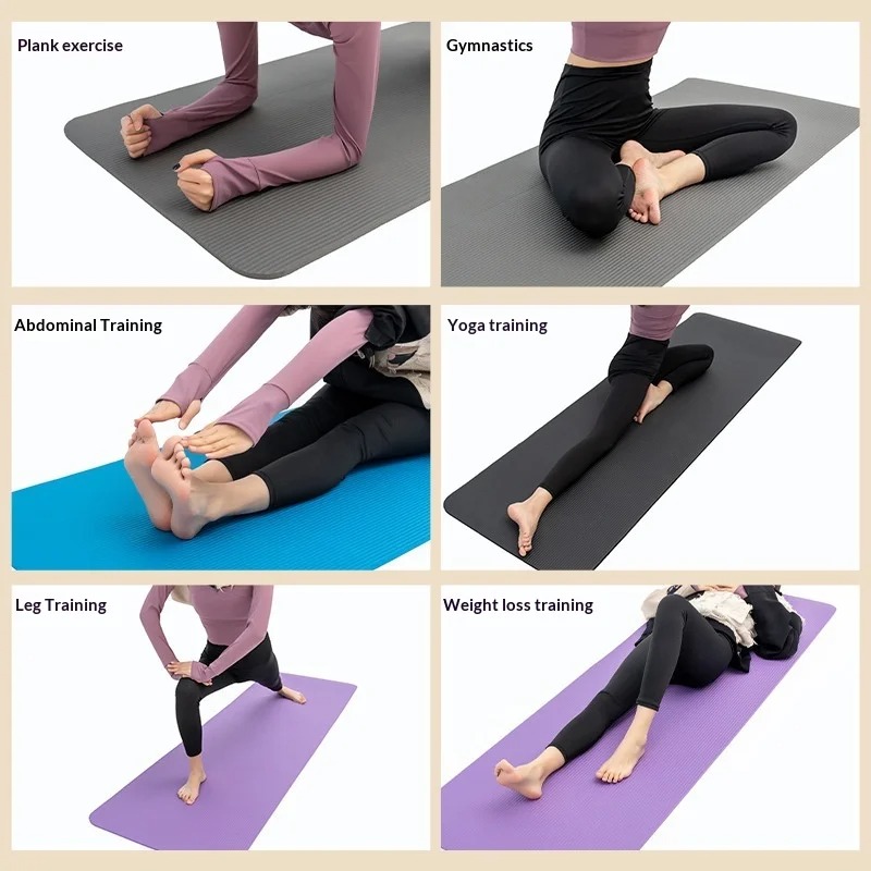 Mat Pilates Yoga - Tapis de yoga extra épais antidérapant,