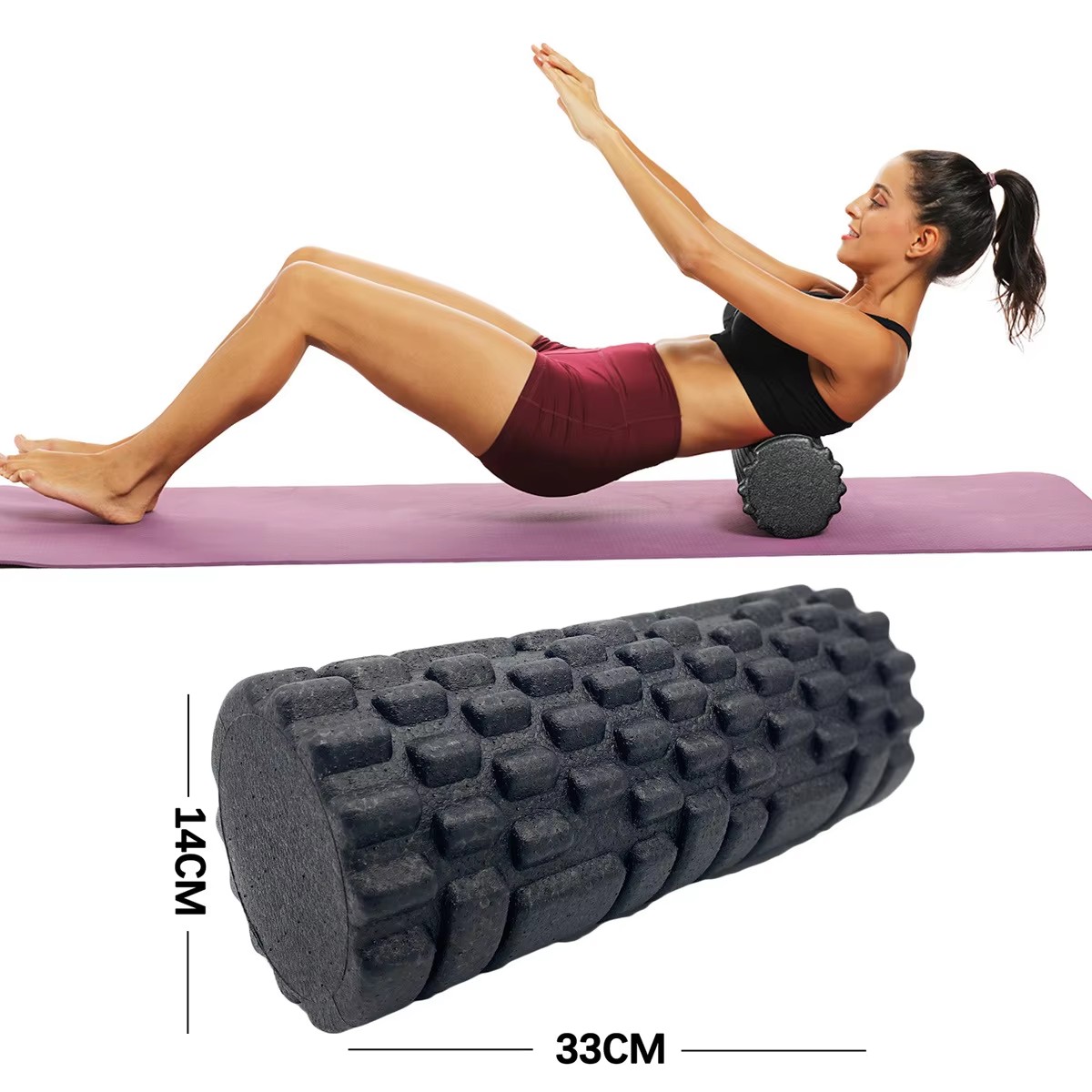 Pilates Yoga Roller - 30/33cm Fitness rouleau de mousse Yoga