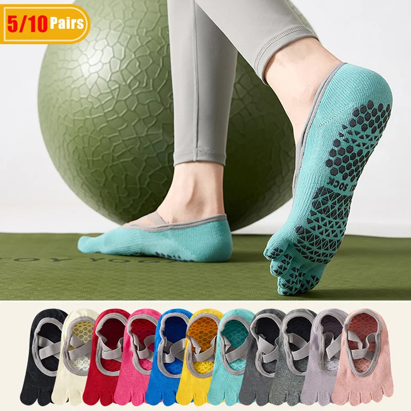 Pilates Yoga &A - 5/10 paires de chaussettes de yoga
